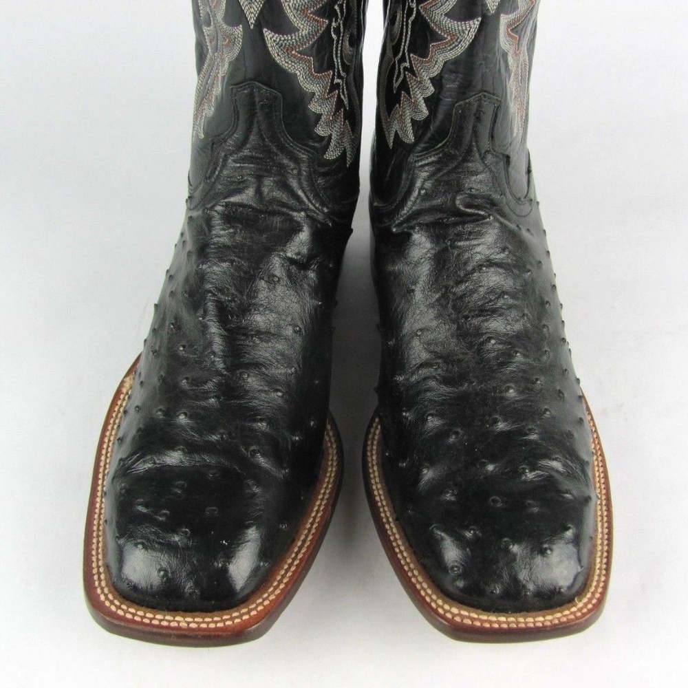 New LUCCHESE Ostrich Classic Garrett Boots 12 D - Picture 6 of 8